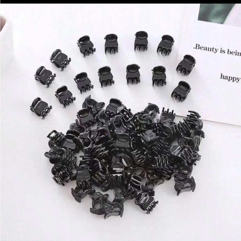 Black Mini Hair Claw Clips (20 pieces)